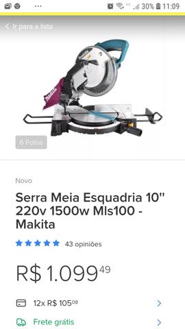 Serra meia esquadria / serra / maquina / mercenaria / makita