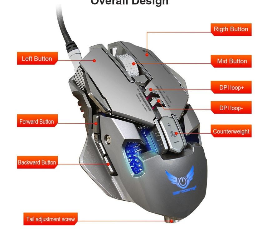 Mouse Gamer Zerodate modelo x300gy