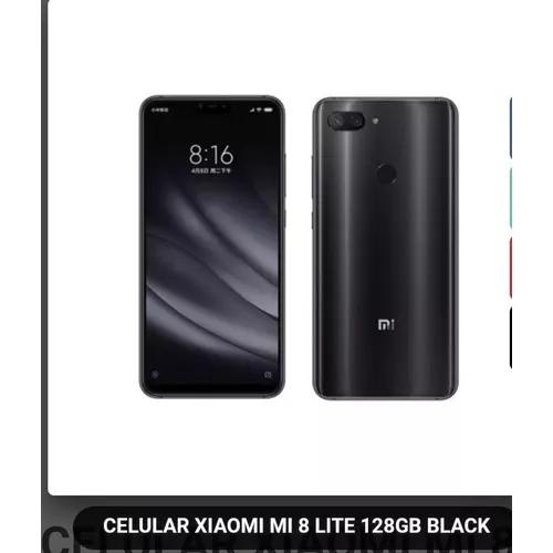 Xiaomi Mi8 Lite 128gb Preto Lacrado+pelicula5d Gel Flex+fone
