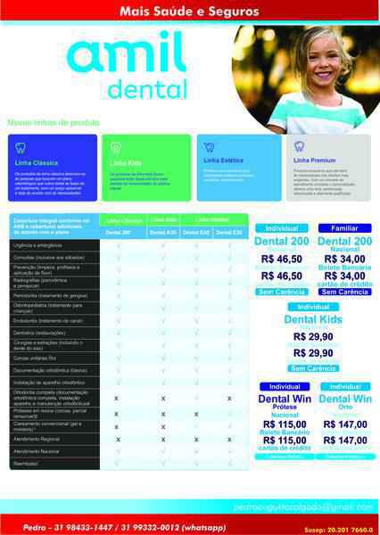 Plano Odontológico Amil Dental