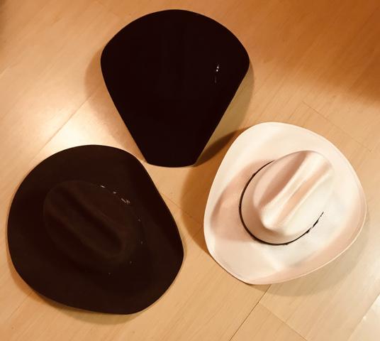Lote 3 chapéus country n 56 varias marcas
