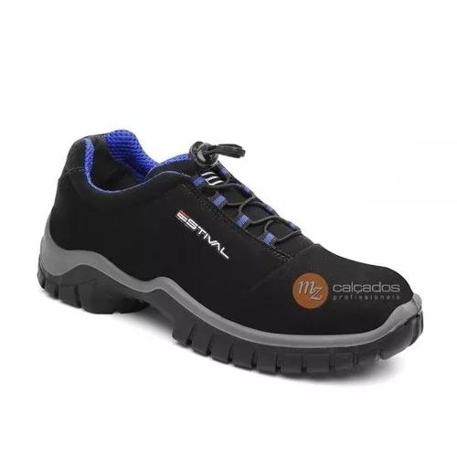 Sapato Segurança Preto/azul Energy Estival Com Ca En10021