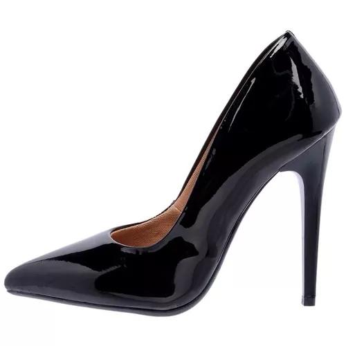 Scarpin Verniz Salto Alto Vegano 11cm Promoção