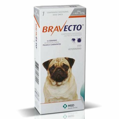 Bravecto Antipulgas E Carrapatos Para Cães De 4,5 A 10kg