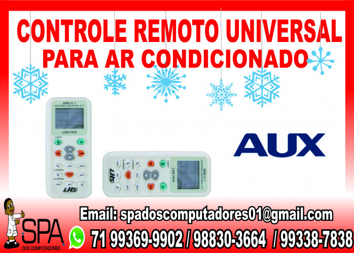 Controle Remoto Universal para Ar Condicionado Aux em