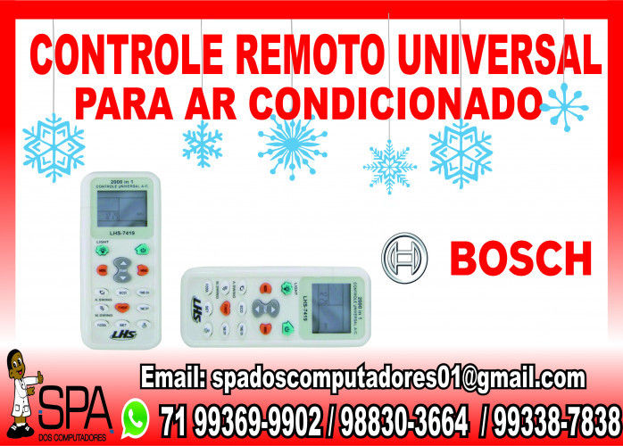 Controle Remoto Universal para Ar Condicionado Bosch em