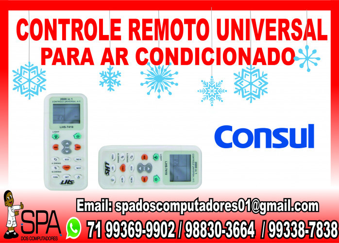 Controle Remoto Universal para Ar Condicionado Consul em