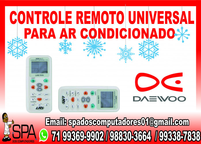 Controle Remoto Universal para Ar Condicionado Daewoo em