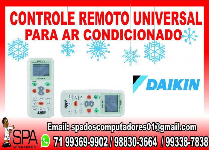 Controle Remoto Universal para Ar Condicionado Daikin em