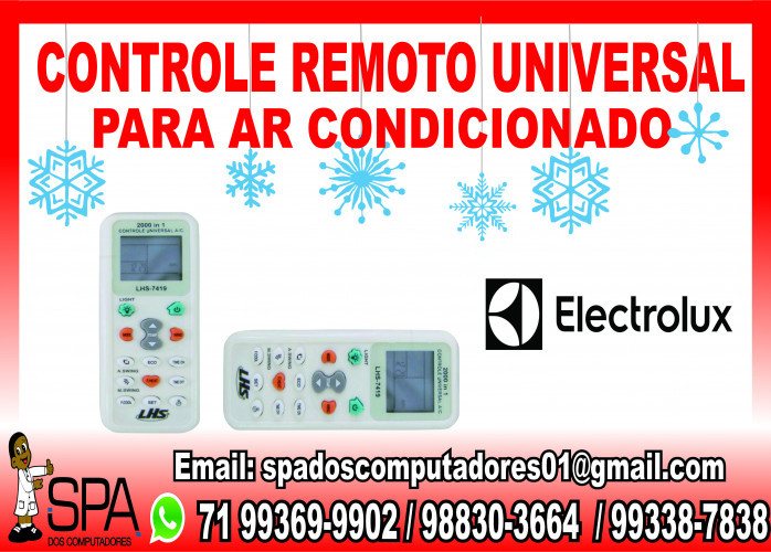 Controle Remoto Universal para Ar Condicionado Electrolux em
