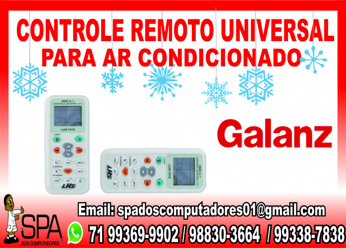 Controle Remoto Universal para Ar Condicionado Galanz em