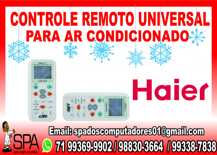 Controle Remoto Universal para Ar Condicionado Haier em