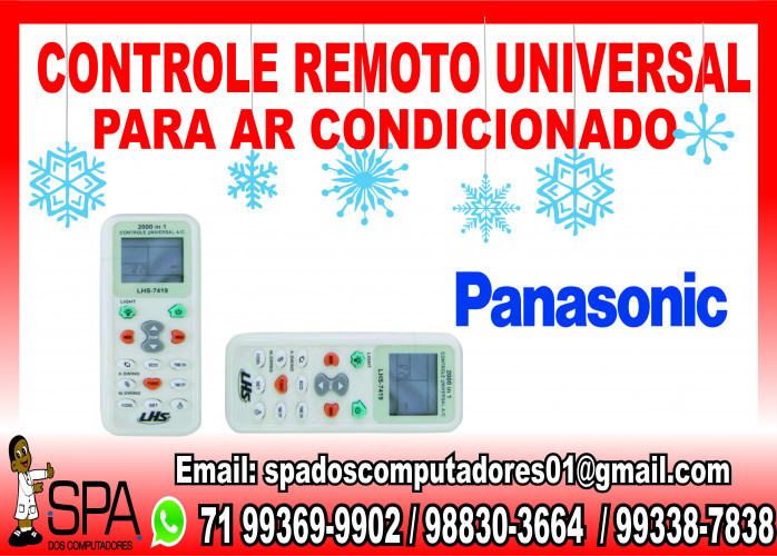 Controle Remoto Universal para Ar Condicionado Panasonic em