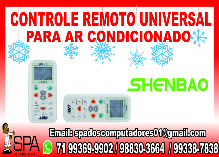 Controle Remoto Universal para Ar Condicionado Shenbao em