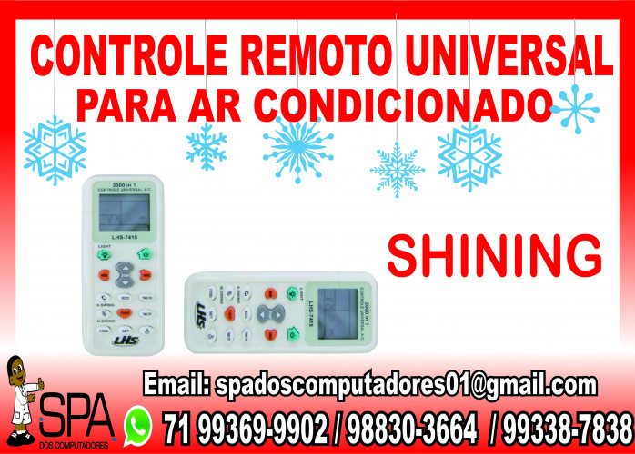 Controle Remoto Universal para Ar Condicionado Shining em