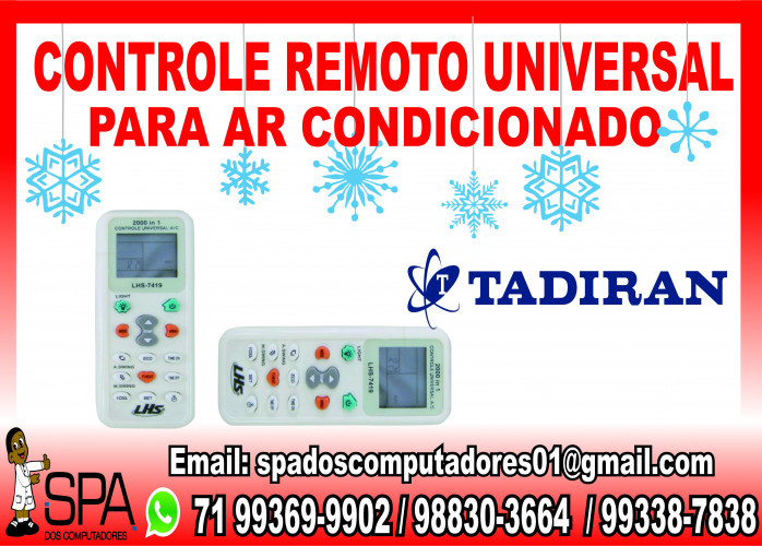 Controle Remoto Universal para Ar Condicionado Tadiran em