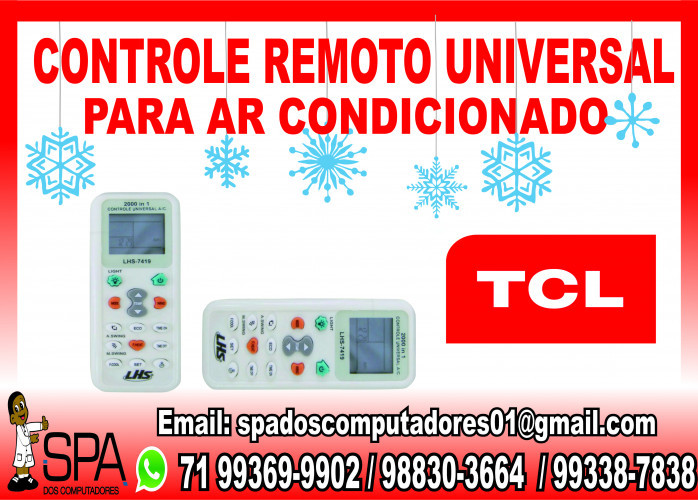 Controle Remoto Universal para Ar Condicionado Tcl em