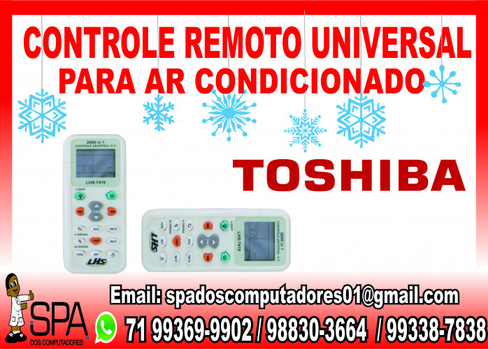 Controle Remoto Universal para Ar Condicionado Toshiba em