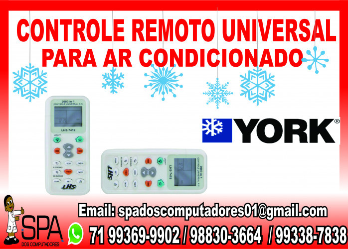 Controle Remoto Universal para Ar Condicionado York em