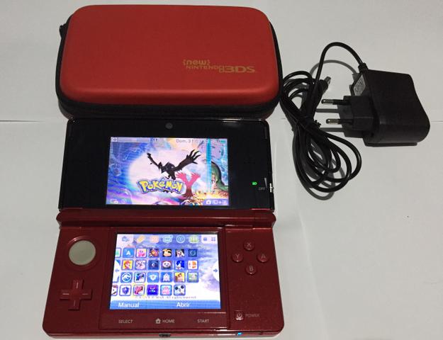 3DS Destravado 32GB Com 80 Jogos