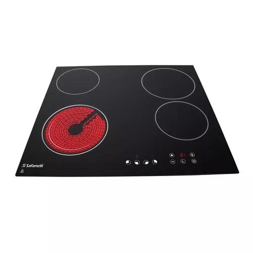 Fogão Cooktop Elétrico 4 Bocas Touch Vitrocerâmica - 220v