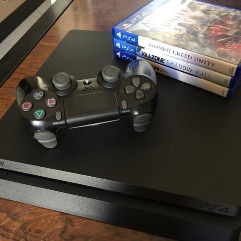 PS4 Slim + 3 Jogos, Parcelo No Cartão!!