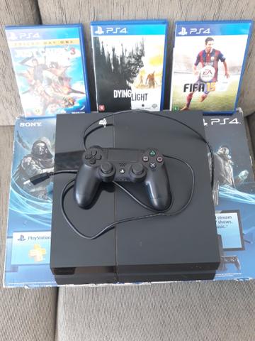 PlayStation 4 Com 3 jogos