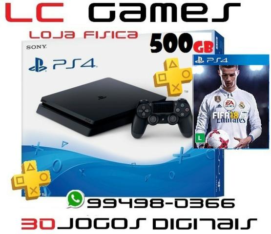 PlayStation 4 Slim 500Gigas +30 Jogos sendo 01Fifa18