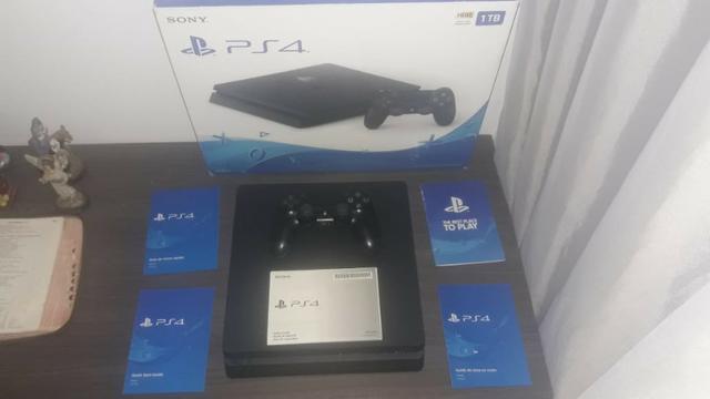 Ps4 Slim 1tb (semi-novo) + 1 Controle + Nota Fiscal (avista)