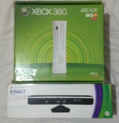 Xbox 360 Desbloqueado Jtag, Kinect, 100 Jogos E 2 Controles