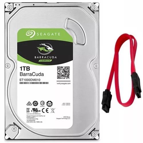 Hd 1 Tb Sata 3 Seagate Barracuda 7200rpm + 1 Cabo Sata