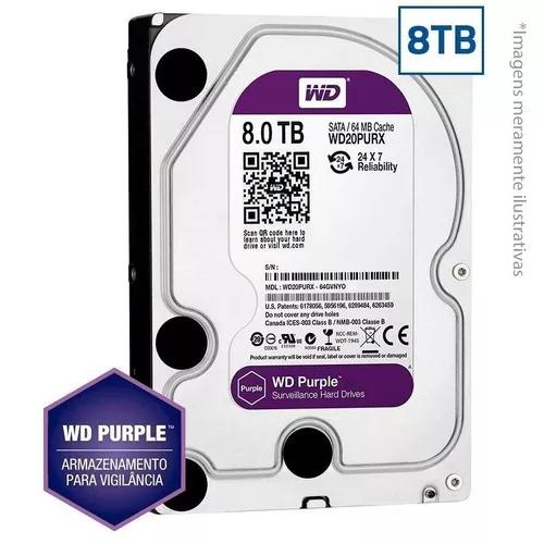 Hd Wd Sata 3,5´ Purple Surveillance 8tb 5400rpm 128mb