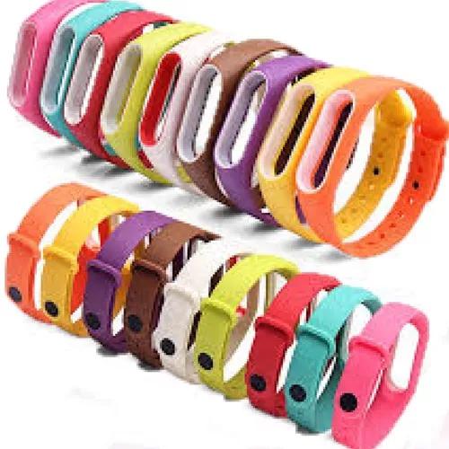 03 Pulseira Para Xiaomi Mi Band 2 Varias Cores + 1 Película