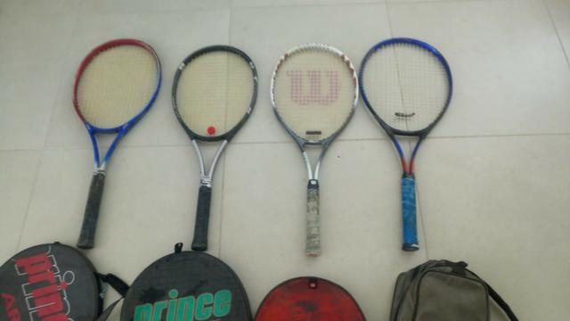 4 Raquete De Tenis Wilson, Prince, Head, Dunlop C/ Bag P/ 6