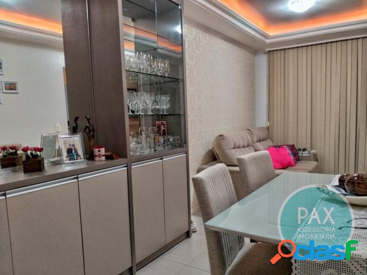 Apartamento mobiliado no Pagani, 2 quartos, sacada, 1 vaga