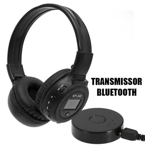 Kit Transmissor Audio Bluetooth Som Da Tv + Fone Bluetooth