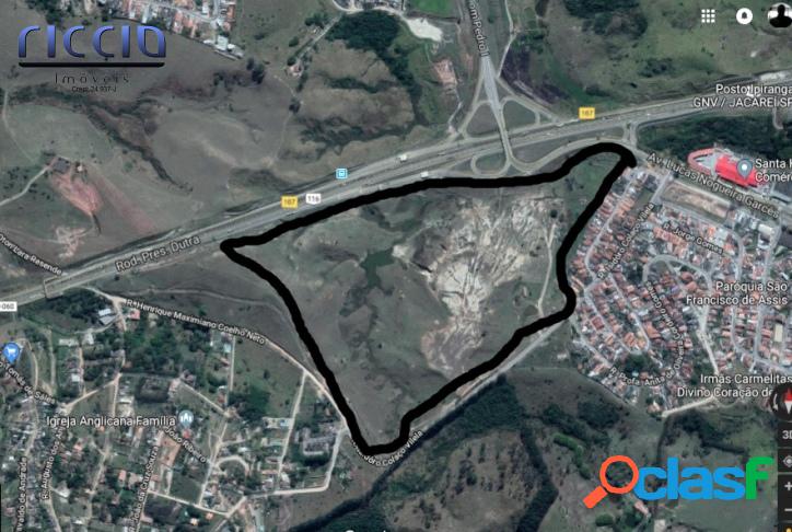 Área Jacareí Beira da Dutra com 290.161.48m2 próximo