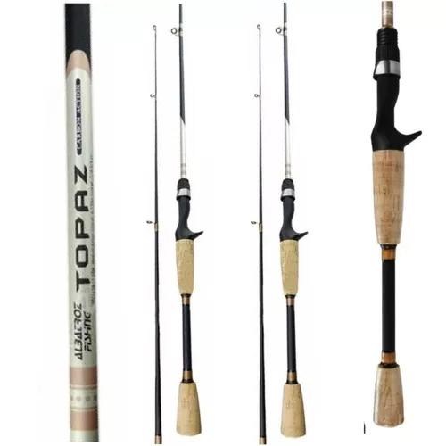 Kit 2 Varas Carretilha Albatroz Topaz 1,53m 12lb 2 Partes