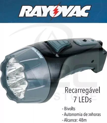 Lanterna Recarregavel 7 Leds Bivolt 110/220 Rayovac