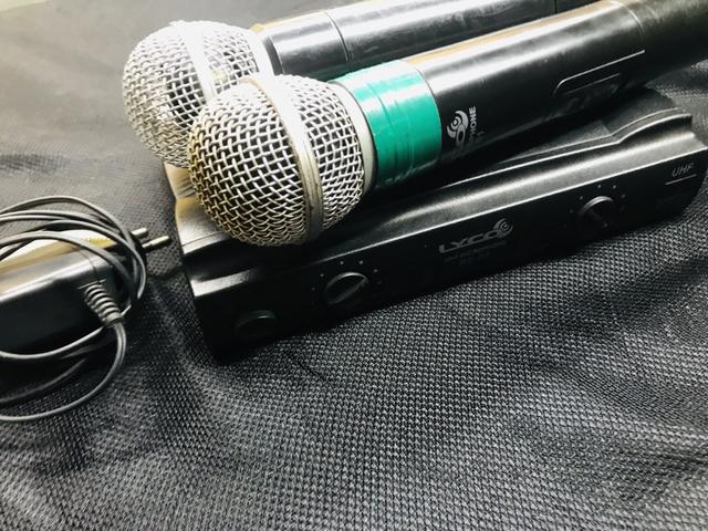 Microfone sem fio duplo