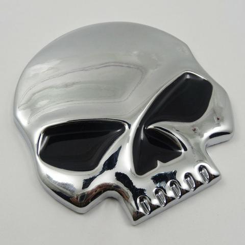 Adesivo Caveira Skull De Metal com olhos pretos ou vermelhos