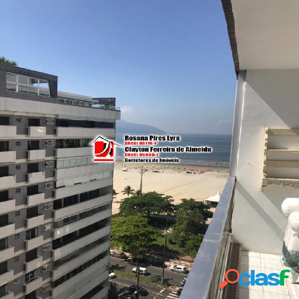Apartamento 2 quartos, 2 wcs,Frente mar, Gonzaga, Santos