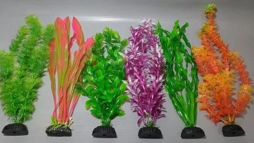 Plantas Artificiais Para Aquários Colors - Kit 6 Unid. 10