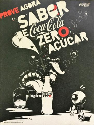 Propaganda em papelão Coca-Cola Zero
