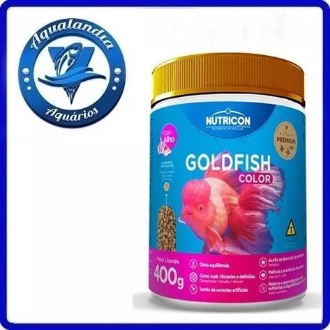 Ração Nutricon Goldfish Color 400g Com Alho Para Kinguio