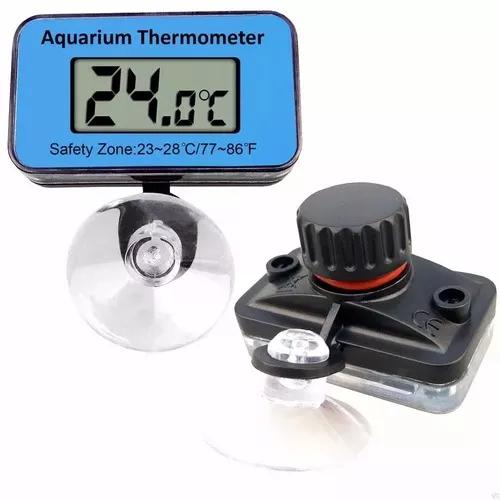 Termômetro Digital Lcd Para Aquário Submerso Com Ventosa