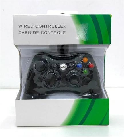 Controle Com Fio Xbox 360 E Pc Slim Joystick