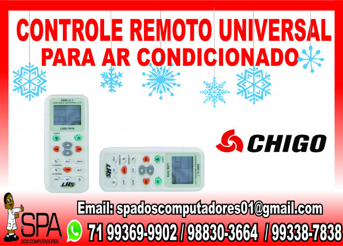 Controle Universal para Ar Condicionado Chigo em Salvador Ba