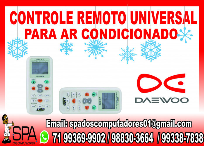 Controle Universal para Ar Condicionado Daewoo em Salvador
