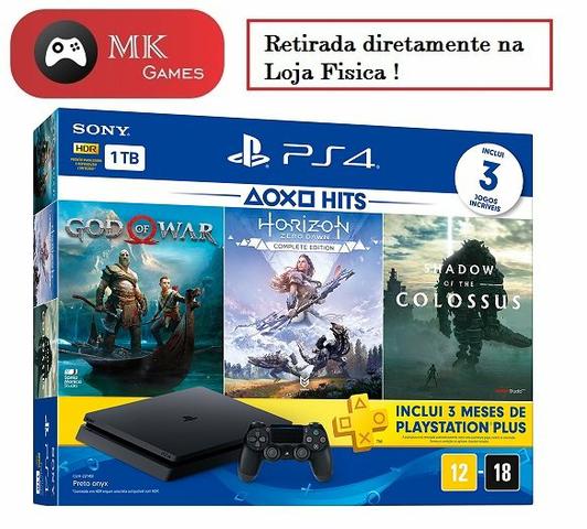 PS4 SLIM 1TB Bundle Hits - Loja Física - Aceitamos Cartões